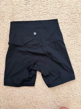 lululemon athletica Black High-Rise Bike Shorts- only worn once!